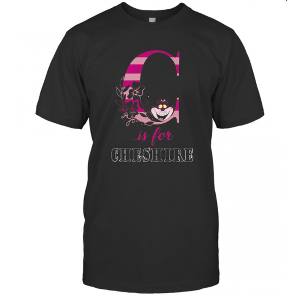 Cheshire Cat Is For Cheshire Flowers T-Shirt - Picture 1 of 4